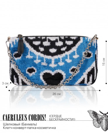 Клатч-конверт-косметичка из Шелка Женский CAERULEUS CORDIS!_Thiny/S